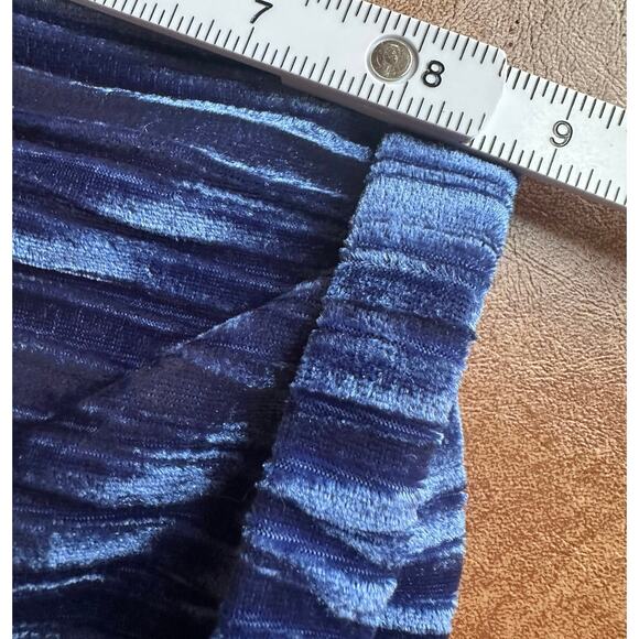 Hannah 2XL Crushed Velvet Navy Short Sleeve NWT Loose Holiday Shift Dress - Picture 3 of 6